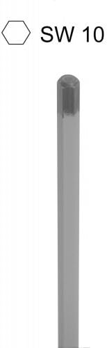 Fass-Edelstahlrührer, Schaft:SW10, ØRührkorb 70mm, V2A - Made in Germany 1150mm, Sechskant für Bohrf