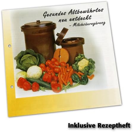Gärtopf, 5 Liter, Schwarz, 5 kg, Antihaft, mit Deckel
