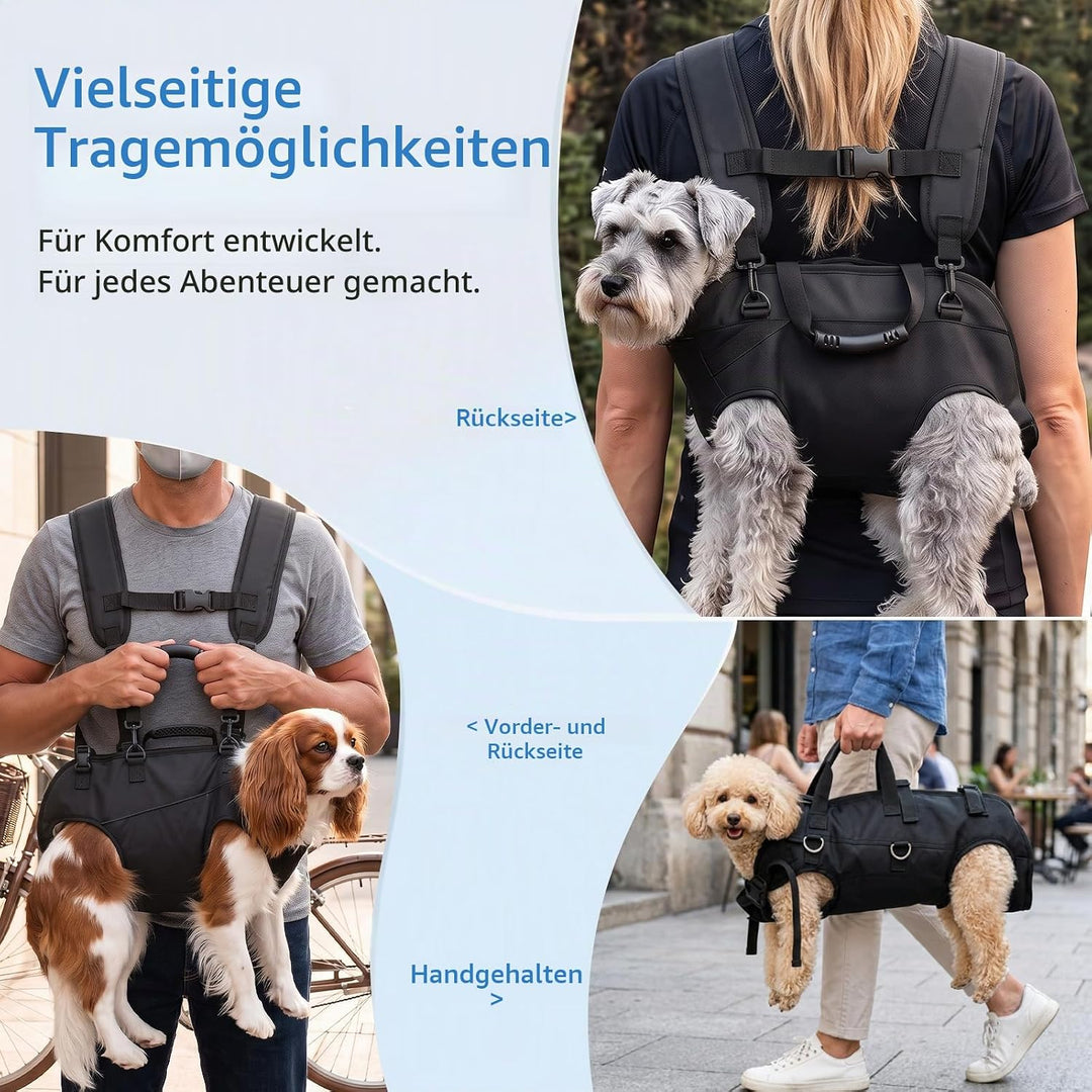 Tragehilfe Hund bis 20kg, Hunde Tragehilfe, Hundetrage mit Griffen