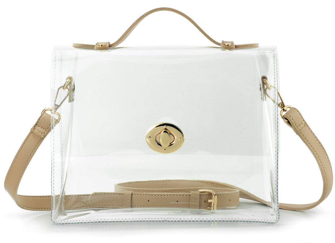Hoxis Classic Turnlock Crossbody Kuriertasche Nude, Nude