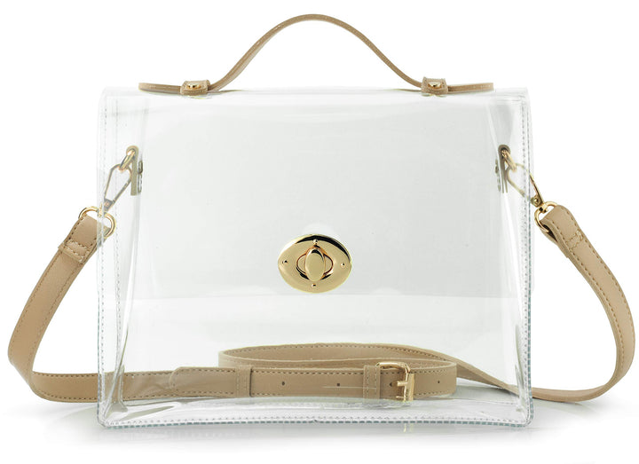 Hoxis Classic Turnlock Crossbody Kuriertasche Nude, Nude