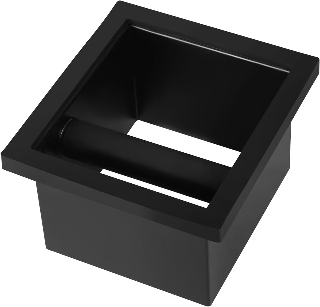 Eingebettet Eckig Abklopfbehälter für Kaffeesatz Edelstahl Kaffee Pucks Behälter Espresso-Klopfbox B