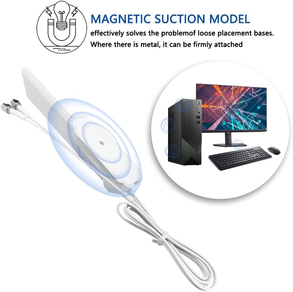 JINTAI High Gain 9dBi Tri-Band WiFi 6E Antenne mit Magnetfuss für ASUS für PC Desktop Computer - Omn