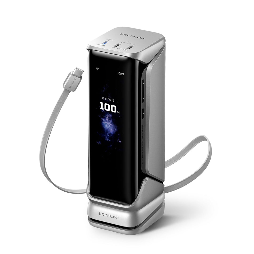 EcoFlow Rapid Pro X Powerbank 27650mAh 320W mit 3 USB C Anschlüssen, Laptop Powerbank 140W Ausgang,