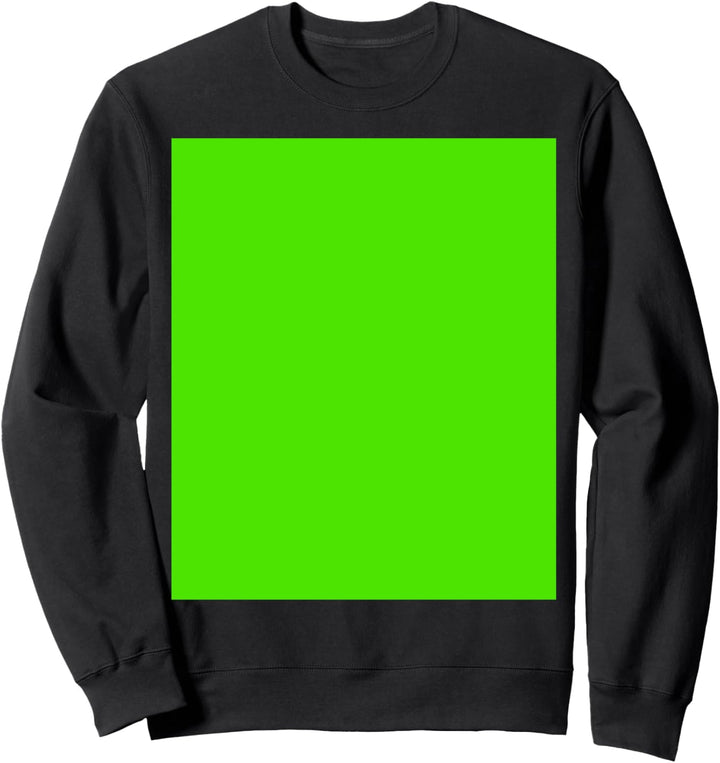 Grünes Siebdesign vorne und hinten Chroma Key Projektion Sweatshirt