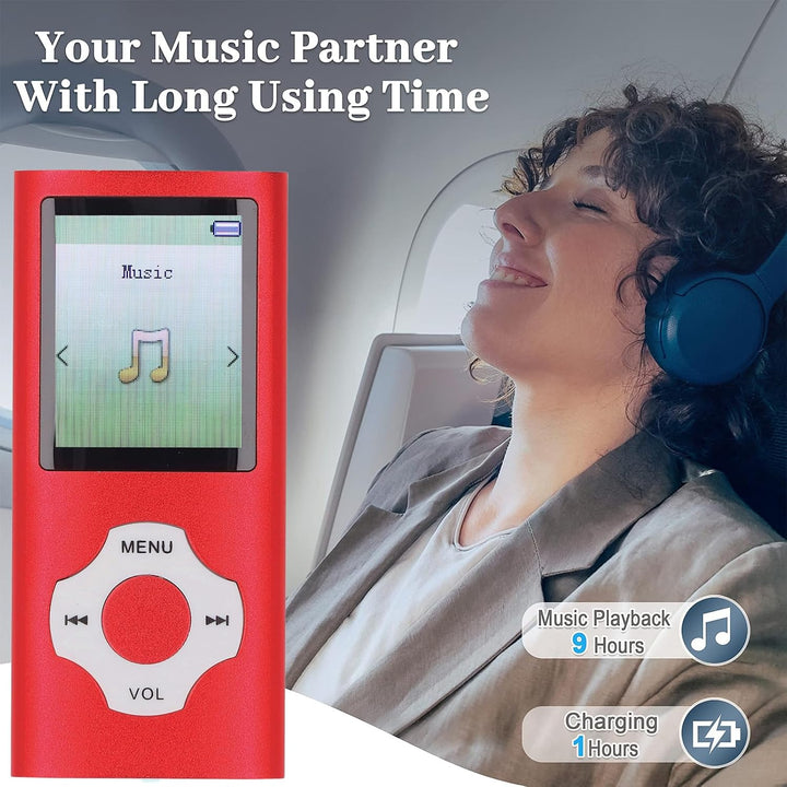 Tragbarer MP3/MP4-Player mit integriertem Lautsprecher, 1,8-Zoll-Display, Sprachaufzeichnung &amp; erwei