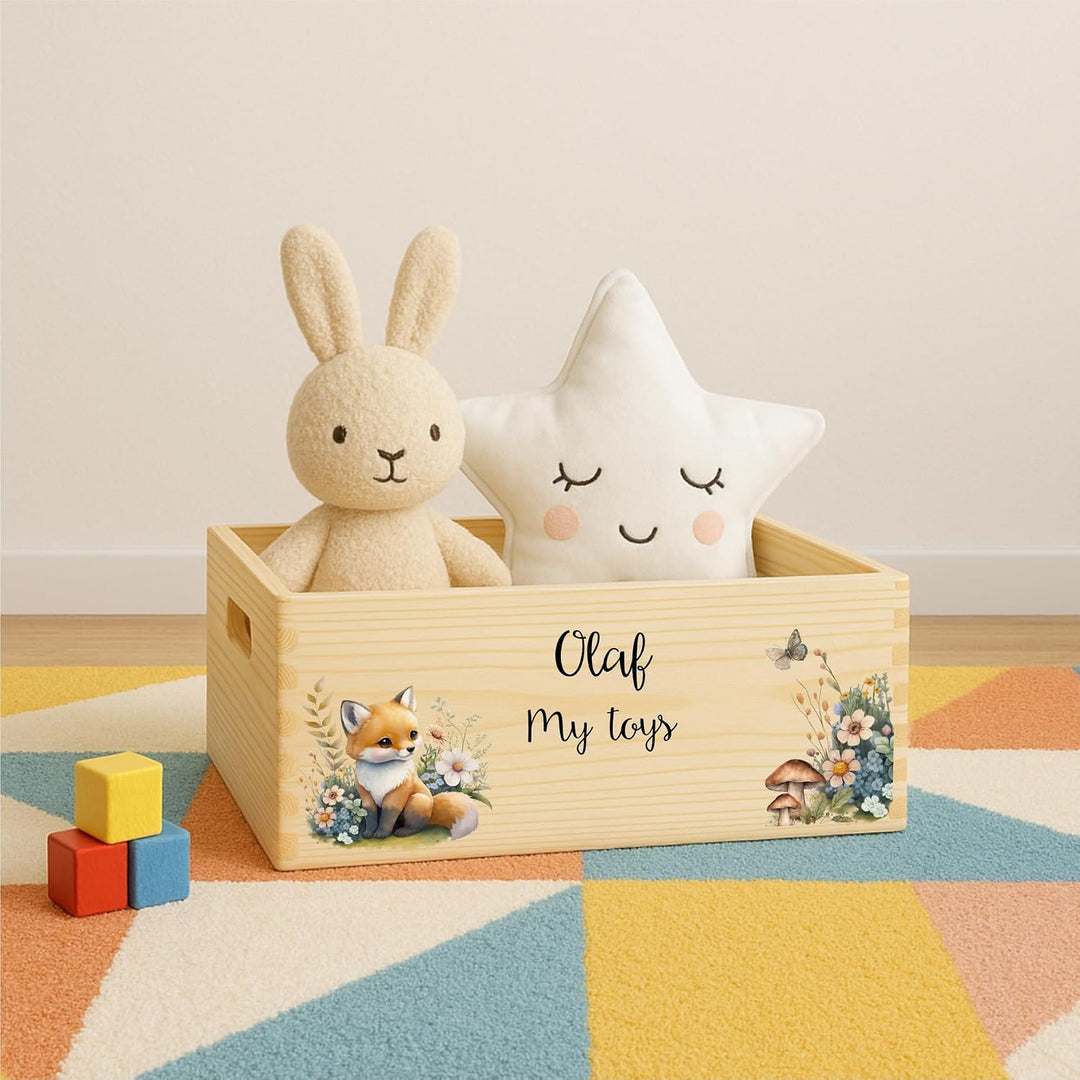Creative Deco Personalisierte Geschenke Baby Holzkiste Spielzeugkiste mit | Wunschnamen | Spielzeug