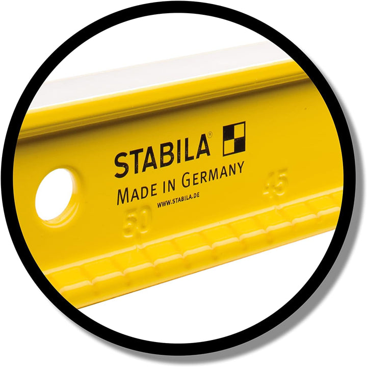STABILA Wasserwaage Type 82 S, 60 cm, mit abriebfester Skala, Gelb, 60 cm