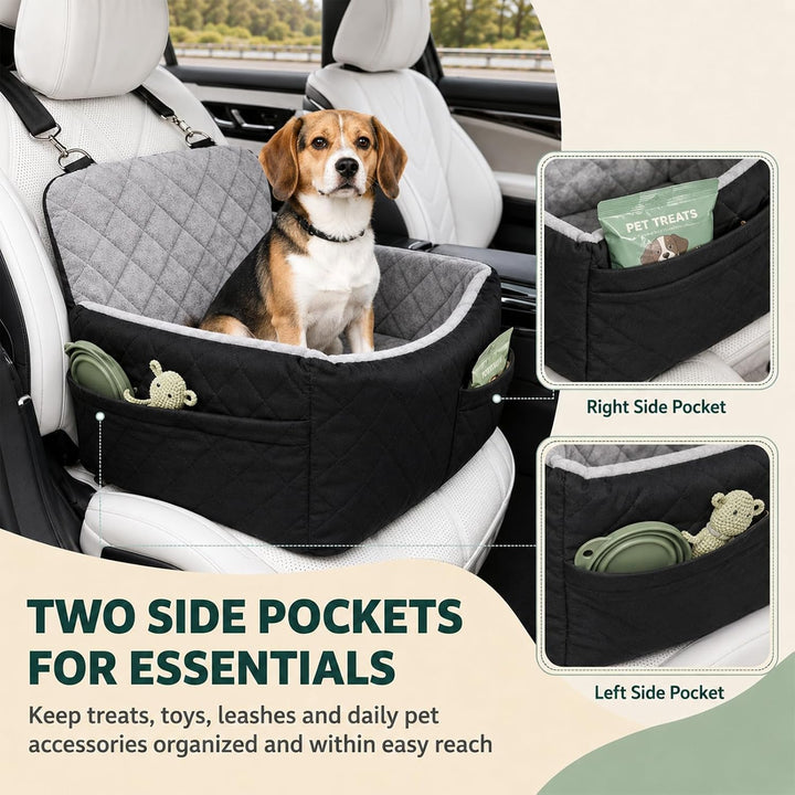 Hunde Autositz für kleine bis mittlere Hunde, Abnehmbarer Hundesitz Auto