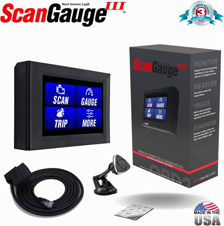 ScanGauge III Fuel Trip Computer with XGauge (Includes Deluxe Window Mount) PN: sgIII