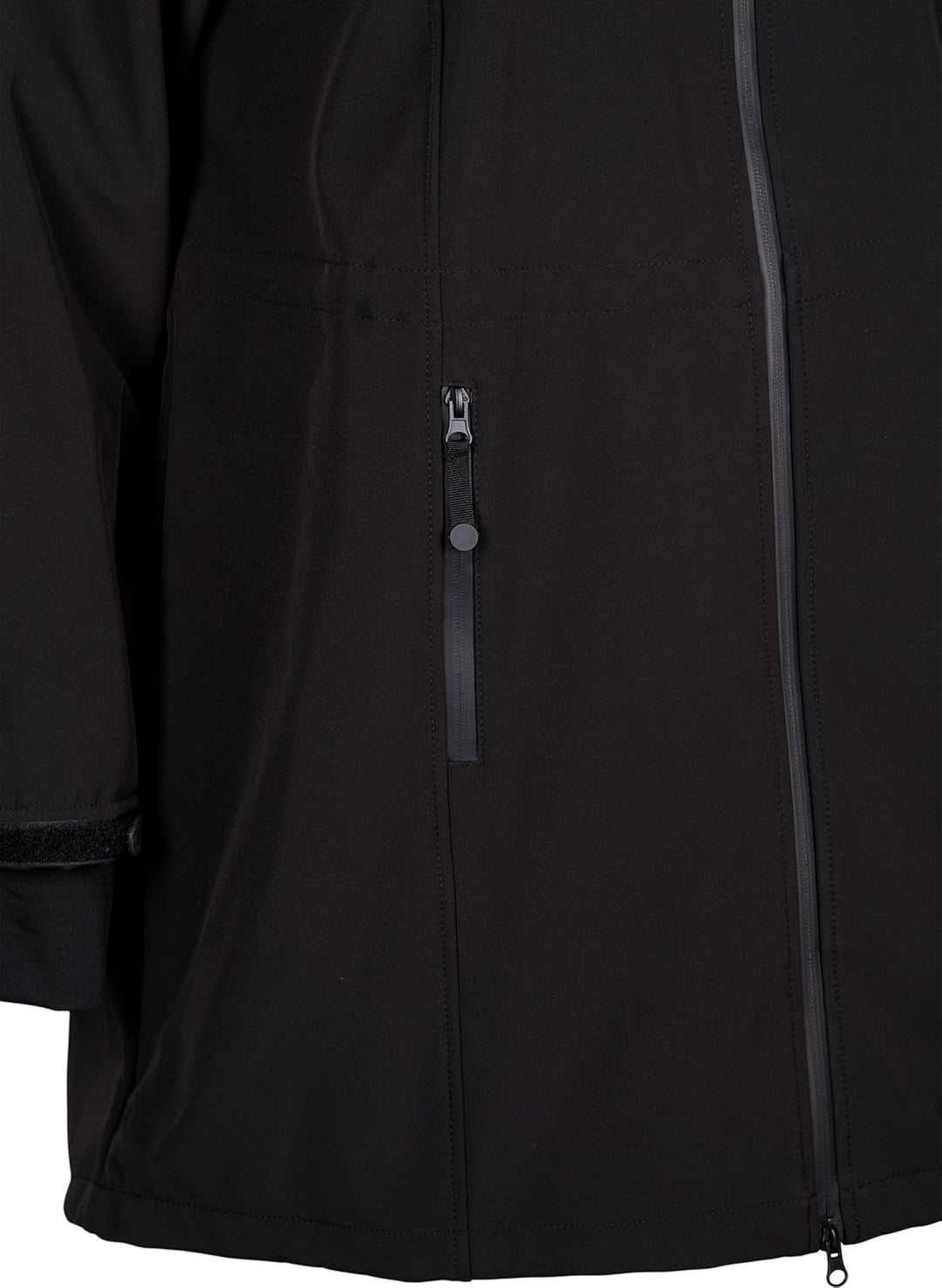 Zizzi Damen Grosse Grössen Jacke Softshell Kapuze Gr 54-56 Schwarz, 54-56 Schwarz