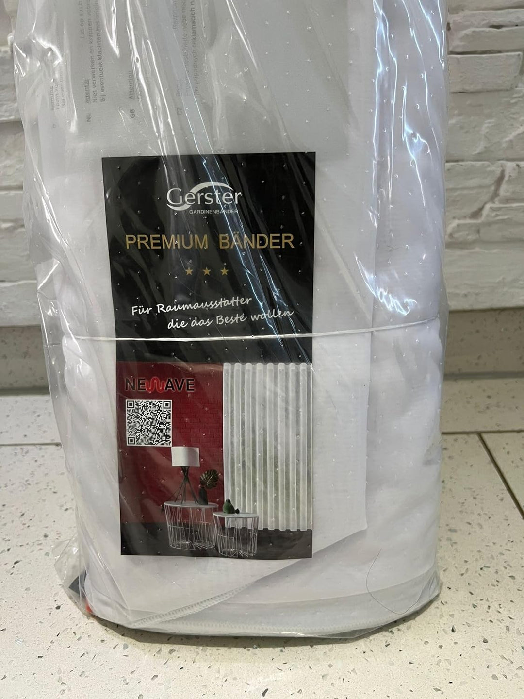 Fertiggardine weiss Store (Breite 200 cm Länge 265 cm), Breite 200 cm Länge 265 cm