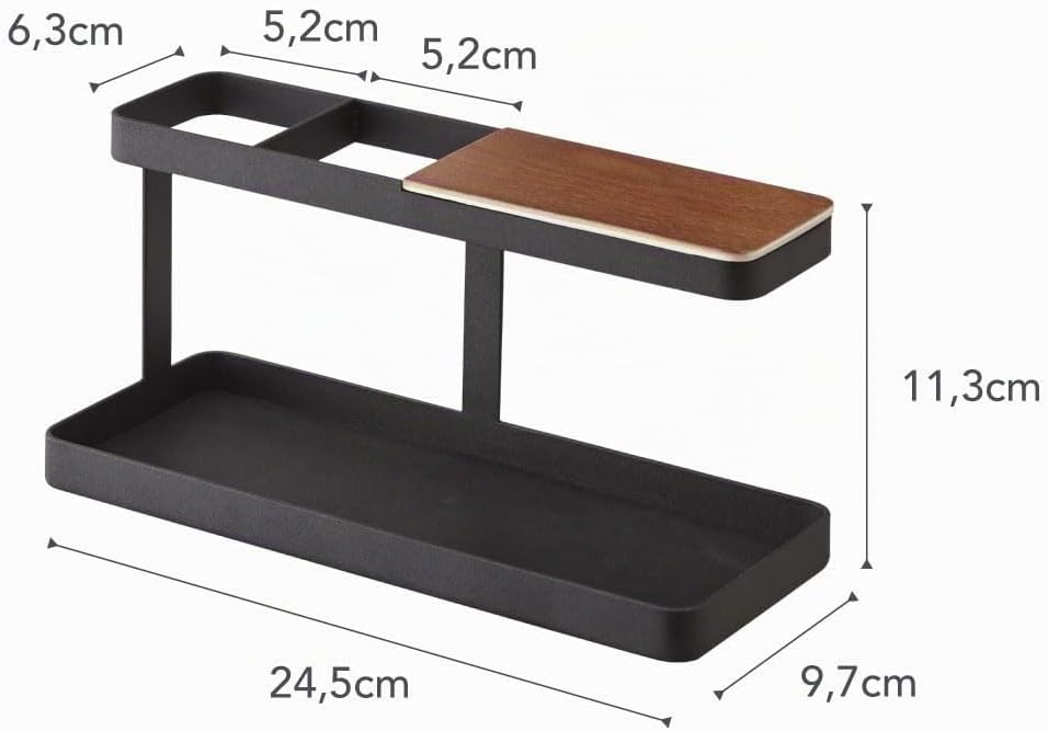 Yamazaki Tower Tisch-Organaizer, Stahl, Schwarz, One Size, Schwarz