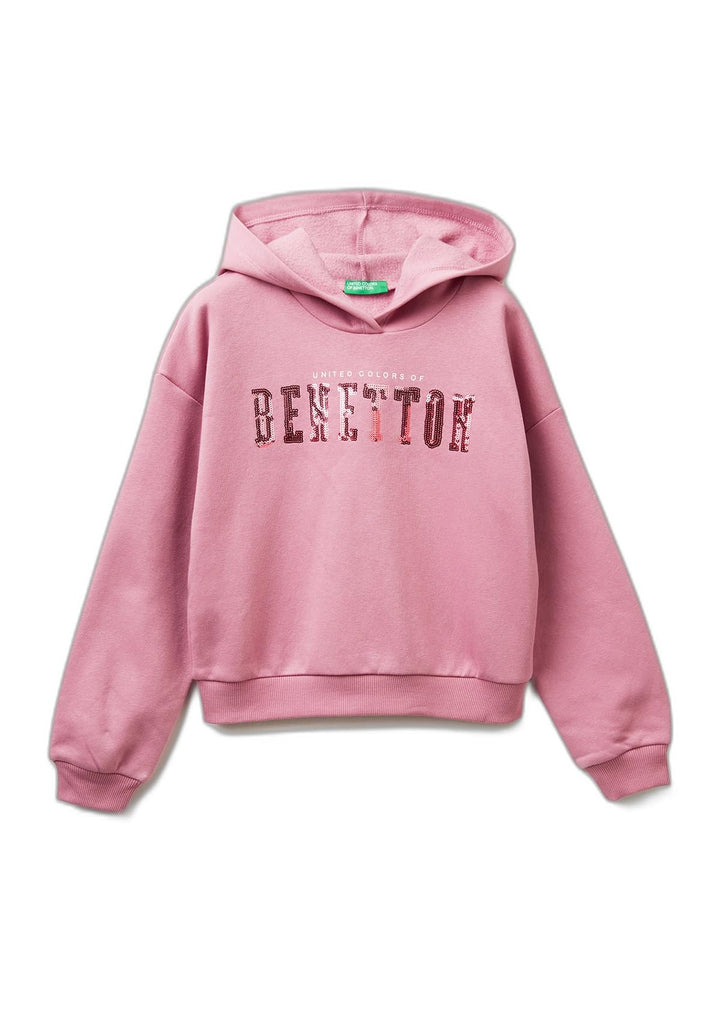 United Colors of Benetton Unisex Kinder Kapuzenpullover 170 Rosa, 170 Rosa
