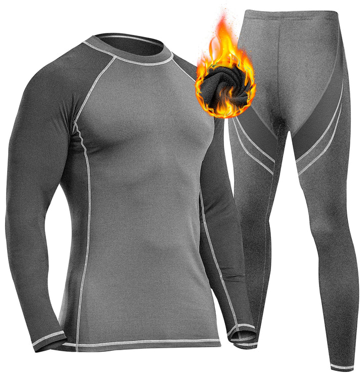 UNIQUEBELLA Thermo Unterwäsche Set, Funktionswäsche Herren Skiunterwäsche Winter Suit Ski Thermo-Unt