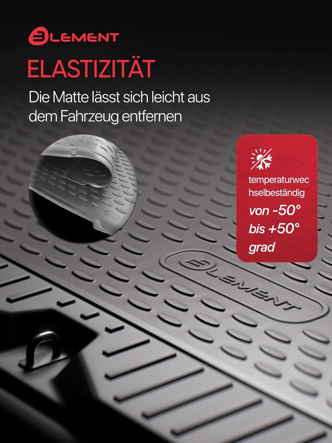 Element Passgenaue Premium Antirursch Kofferraummatte Laderaumwanne passend für BMW 3, | Limousine |