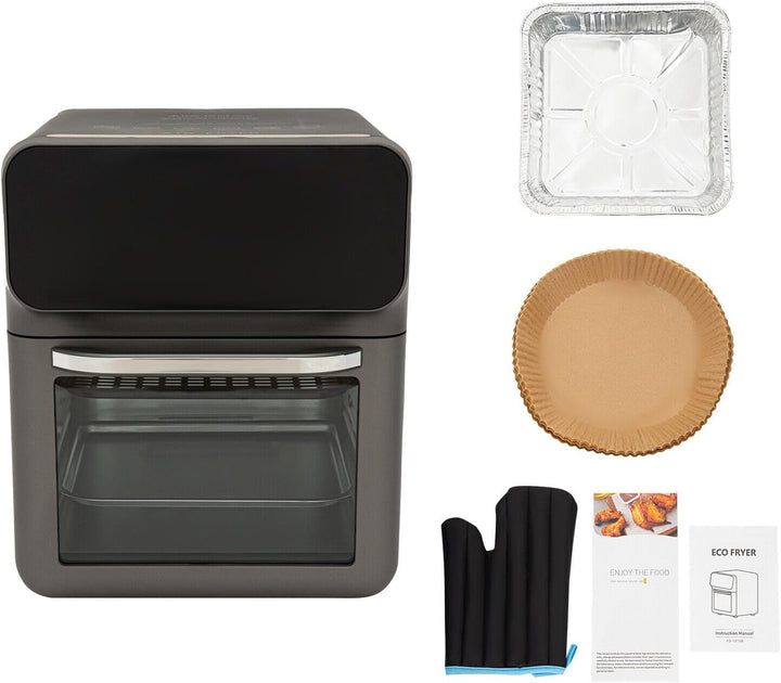 13L Elektrobackofen, Minibackofen mit 2 Backbleche 50 Kuchenboxen 5 Folienschachteln 1 Ofenhandschuh