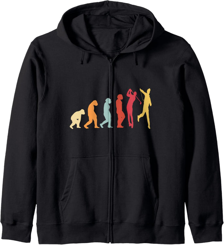 Funny BGA Golf Evolution Of Man Golfer Retro Kapuzenjacke