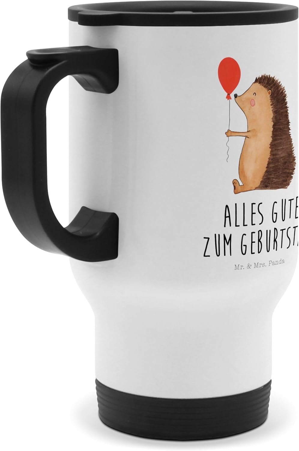 Mr. &amp; Mrs. Panda Thermobecher Igel Luftballon - Geschenk, Herzlichen Glückwunsch, Tiere, Tasse zum M