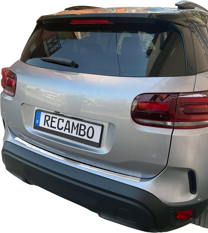 RECAMBO Ladekantenschutz Edelstahl Hochglanz poliert, Chrom Look - kompatibel für Citroen C5 Aircros