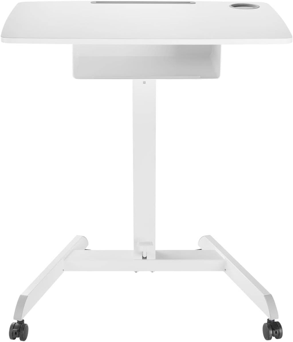 Maclean MC-903 Höhenverstellbarer Laptoptisch mit Rollen und mit Einer Schublade Sitz-steh-Schreibti