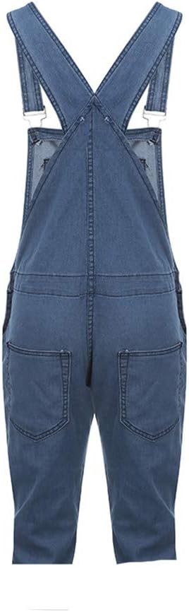 Ansenesna Latzhose Herren Jeans Zerrissen Löcher Kurz Jumpsuit Männer Sommer Destroyed Risse Ripped