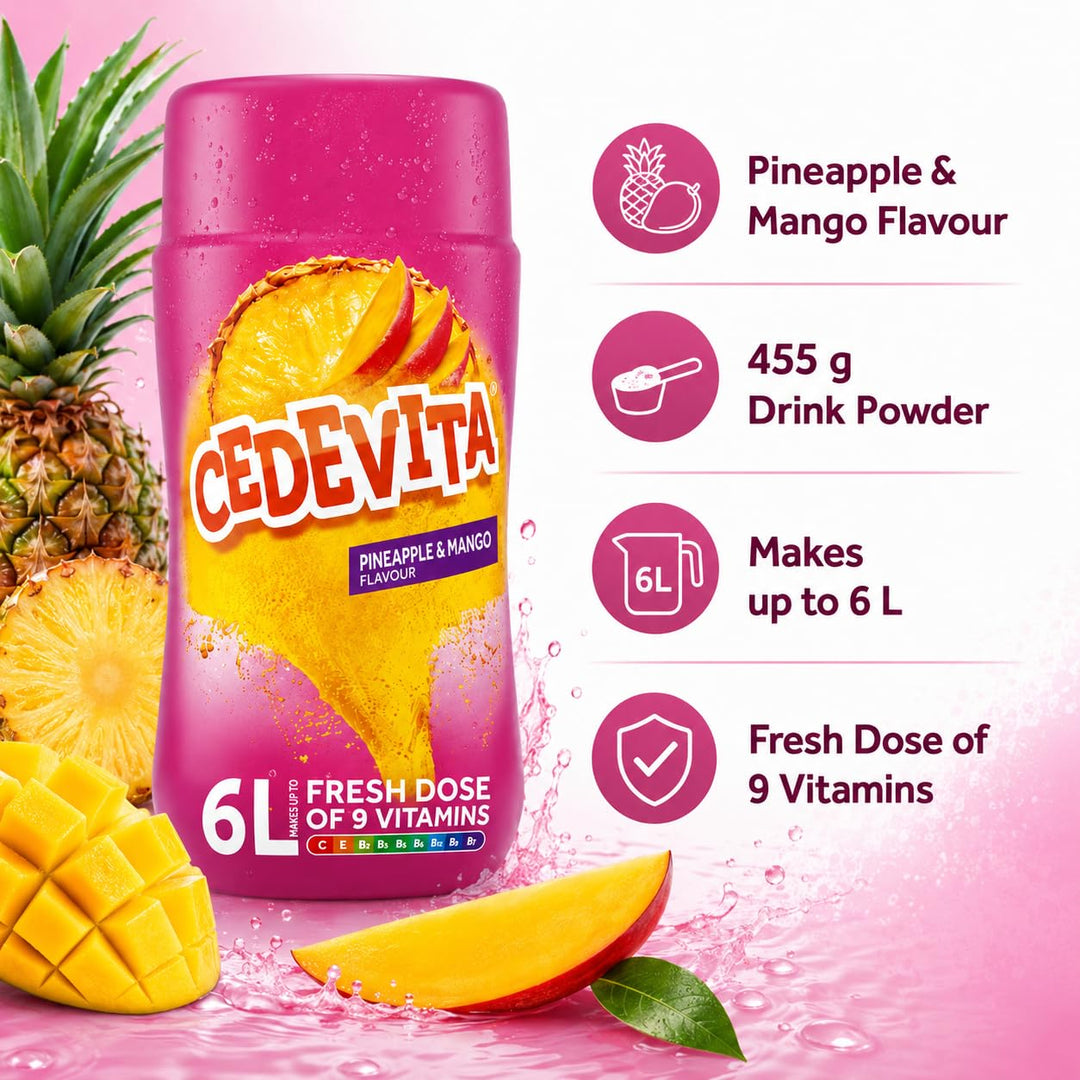 Cedevita Vitamin Drink Pineapple Mango Flavored Powder, 455 g, 1 Stück