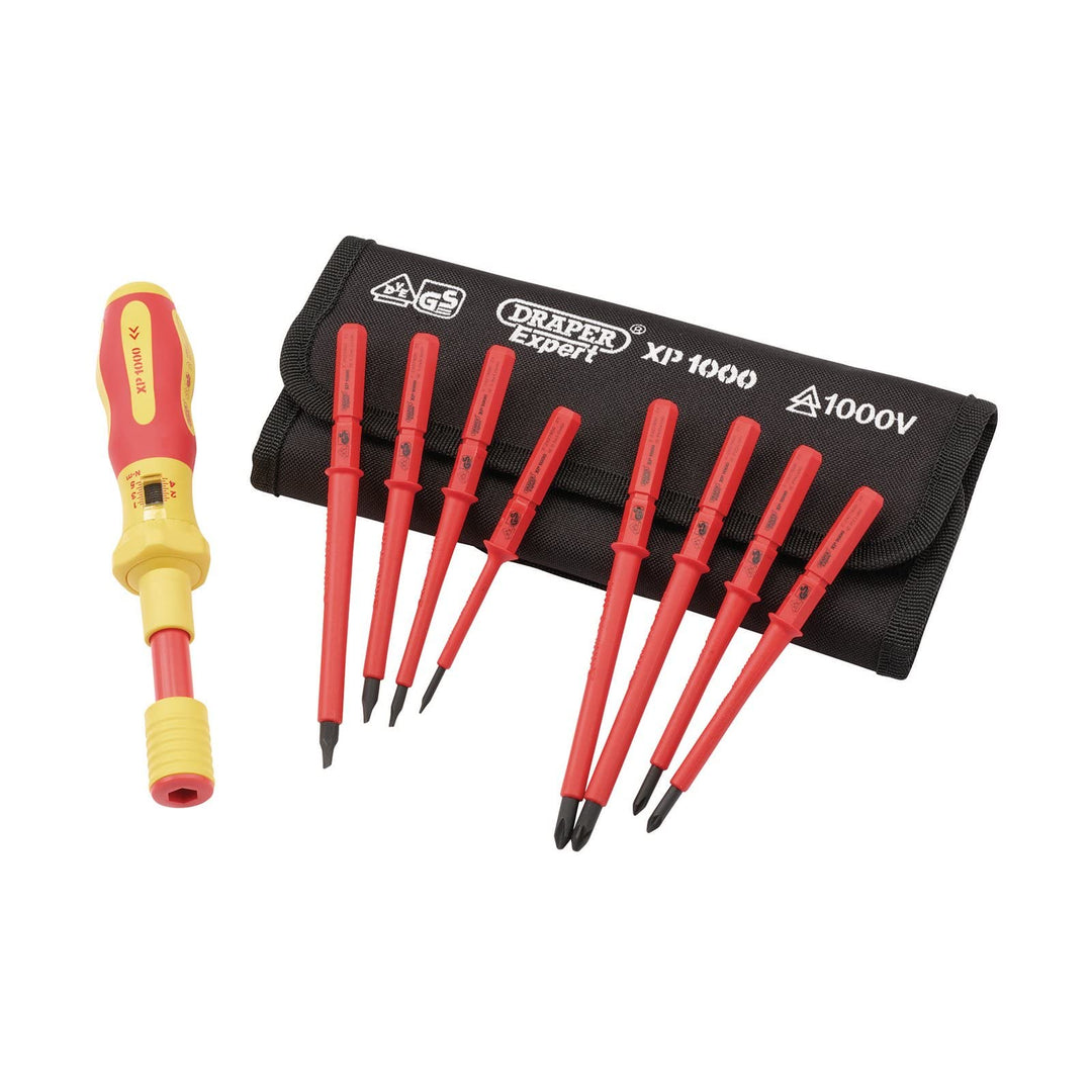 Draper 965T/9 EXPERT Plus Ergo Plus 9 Stück Austauschbare VDE Drehmoment-Schraubendreher Set in Werk