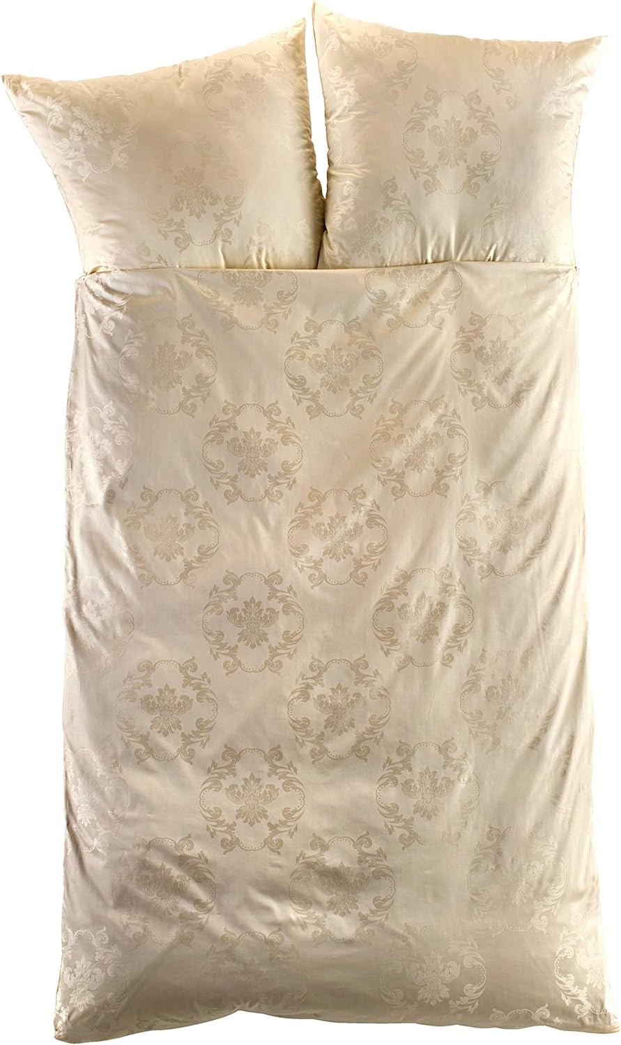 Curt Bauer Josephine 3737 Mako-Brokat-Damast Kissenbezug 40x80 2219-champagner, 40x80 2219-champagne
