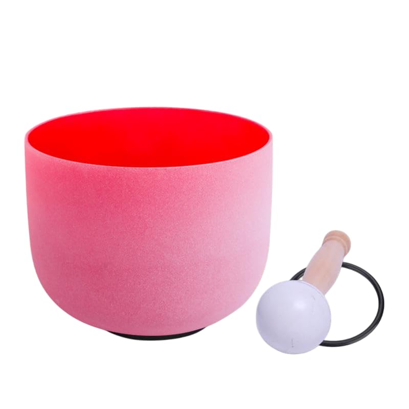 ENERGYSOUND 432 Hz Crystal Klangschale C Root Chakra Red Farbe Matt Klangschale 10 Zoll 25cm