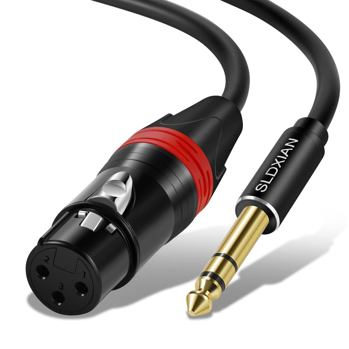 SLDXIAN 6,35mm TRS Klinke auf XLR Buchse Mikrofonkabel, 1/4 Zoll Klinke auf XLR Female Kabel (8M, Fe