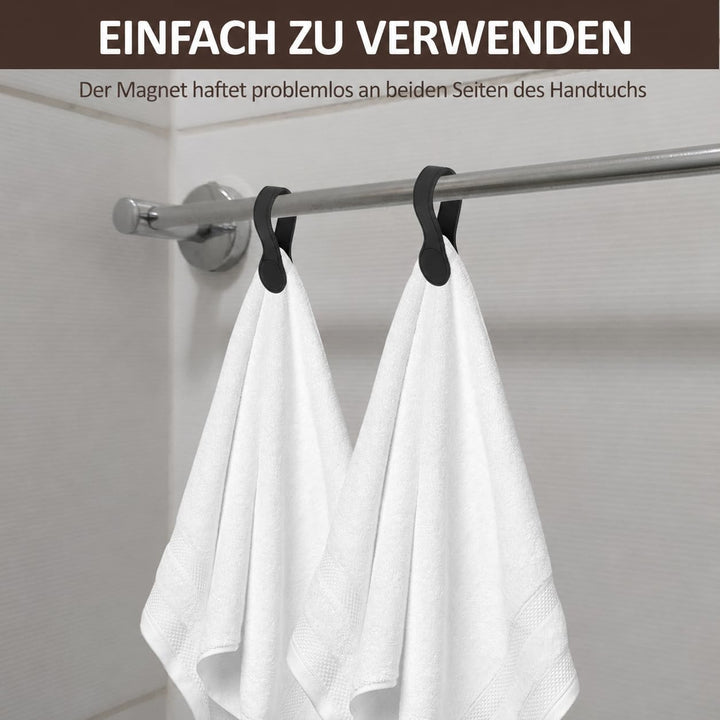 4 Stück Magnetische Handtuchclips,Handtuchhalter Leder,Leicht Zugänglicher Handtuchaufhänger,für Küc