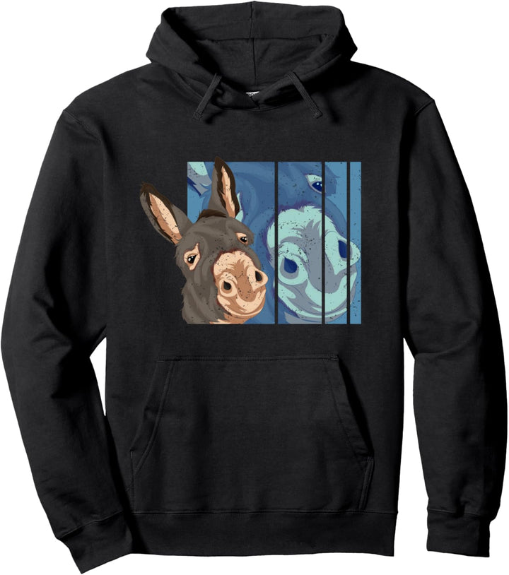 Bauernhof Tiermotiv Landwirtschaft Farm Tier Lustiges Esel Pullover Hoodie