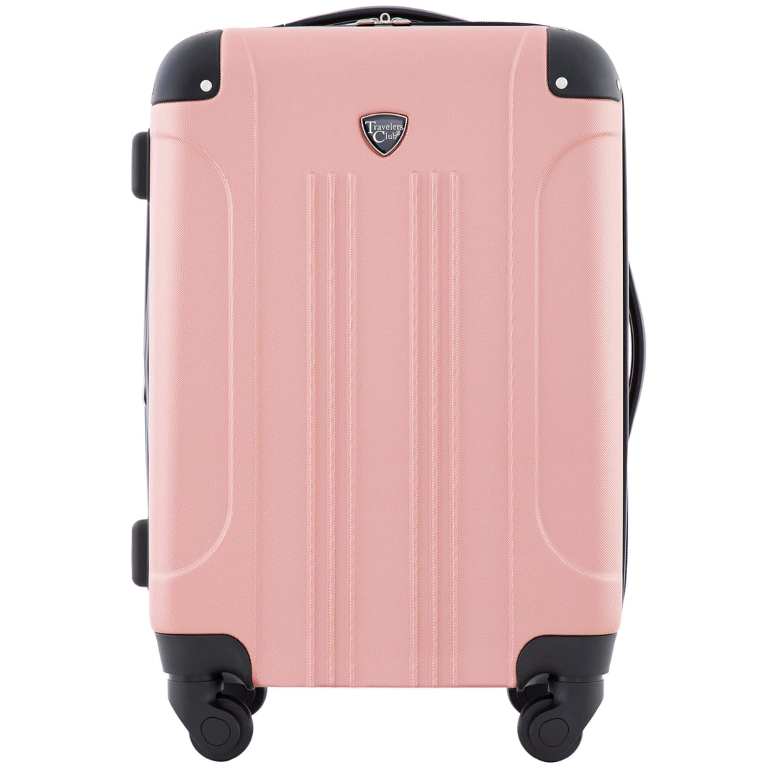 Travelers Club Chicago Hardside Erweiterbare Spinner Gepäckstücke Handgepäck: 51 cm (S) Roségold, Ha