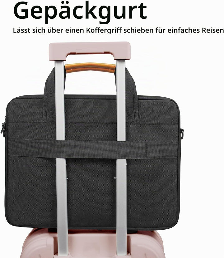 DOMISO 15-15.6 Zoll Laptoptasche Wasserdicht, Business Aktentasche mit Schulterriemen, tragbare Comp