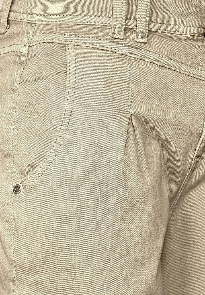 Street One Damen Cargohose 26W / 28L Smooth Sand Washed, 26W / 28L Smooth Sand Washed