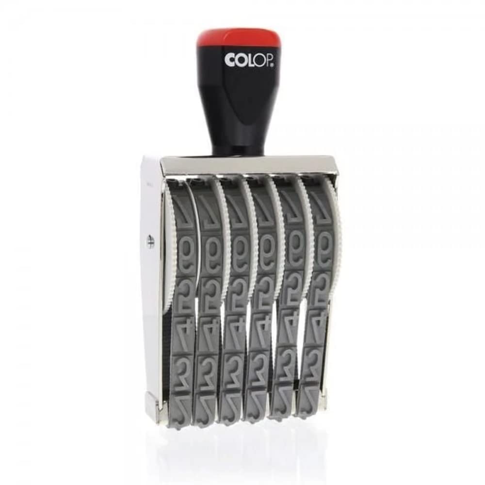 COLOP 18006 Nummerierungsstempel aus Gummi, 18 mm, 6 Bänder