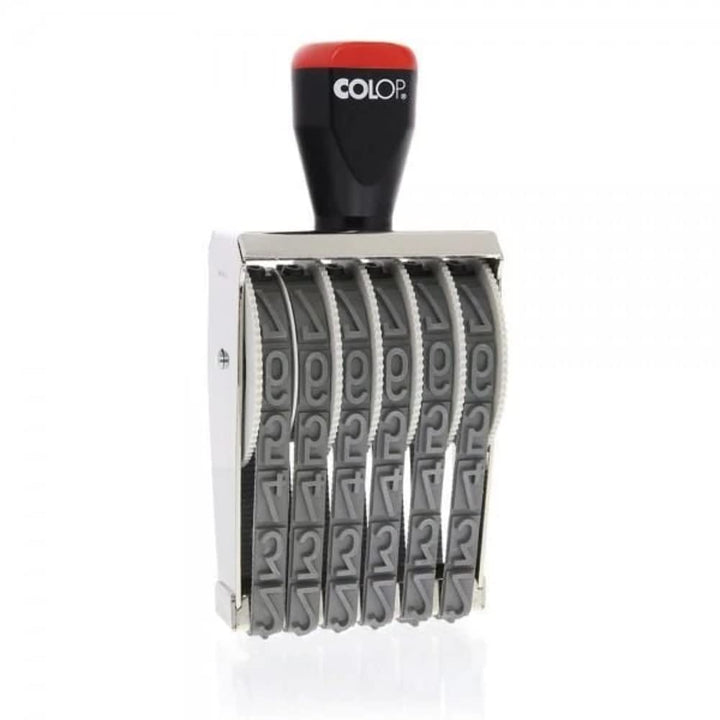 COLOP 18006 Nummerierungsstempel aus Gummi, 18 mm, 6 Bänder