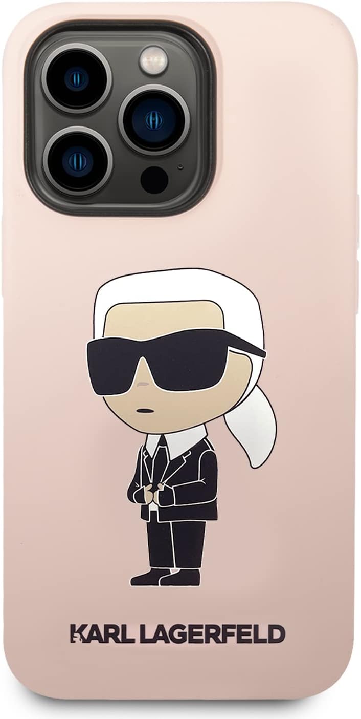 KARL LAGERFELD KLHCP14LSNIKBCP Hülle für iPhone 14 Pro 6,1" hardcase Rosa Silico