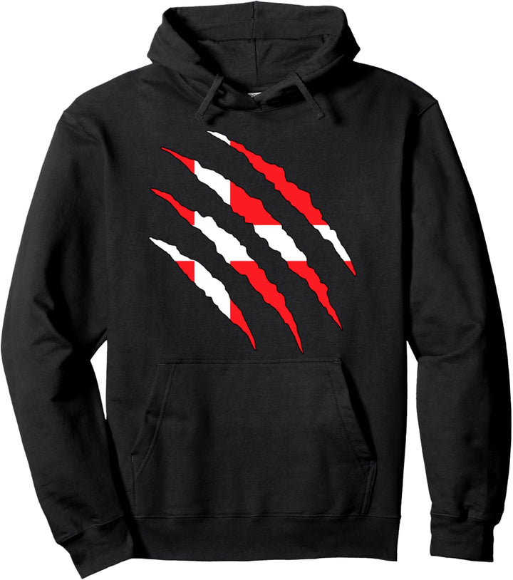 Dänische Flagge Dänemark Pullover Hoodie