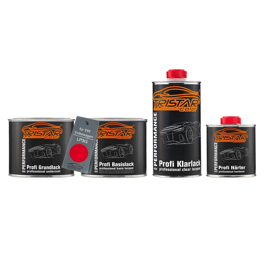 TRISTARcolor Autolack Set Dose spritzfertig für VW/Volkswagen LP3G Flashrot/Vermelho Flash Grundlack