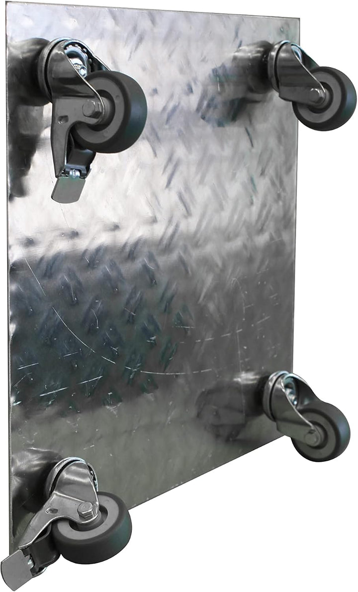 Pflanzenroller AluRiffelblech Q200 bis200kg Blumenroller Untersetzer Quadrat Indoor Outdoor