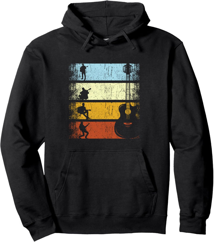 Retro Vintage Gitarrist Gitarre Musiker Gitarristen Geschenk Pullover Hoodie