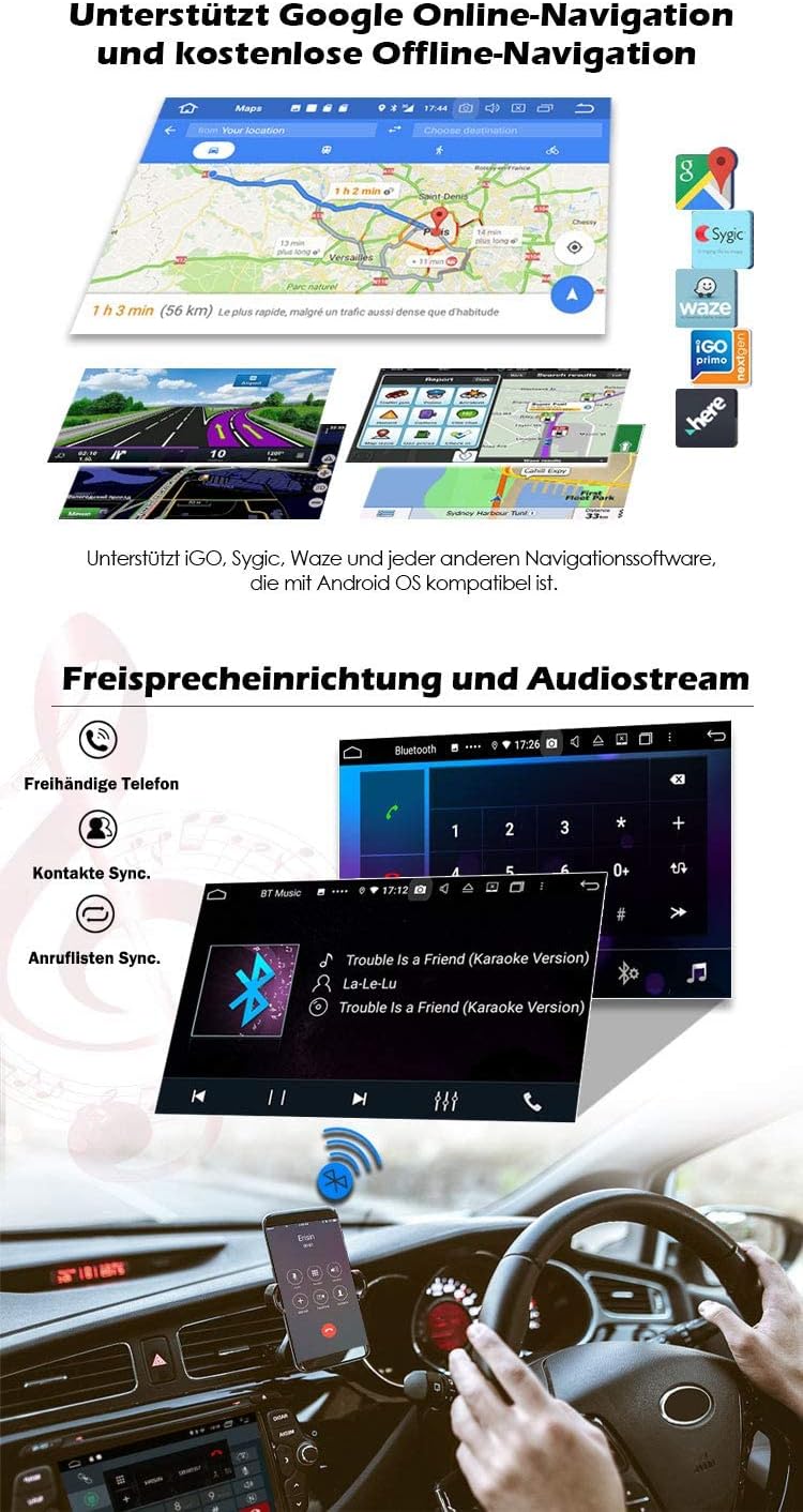 Erisin 9 Zoll Android 11.0 Autoradio Bluetooth mit GPS Navi Für BMW 3er E46 318 320 325 M3 Rover 75