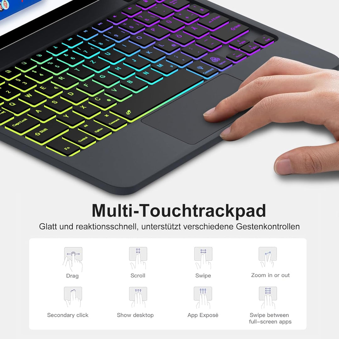 Magic Keyboard für iPad A16 11. Generation 11 Zoll 2025 &amp; iPad 10. Generation 10.9" 2022, Schwebende