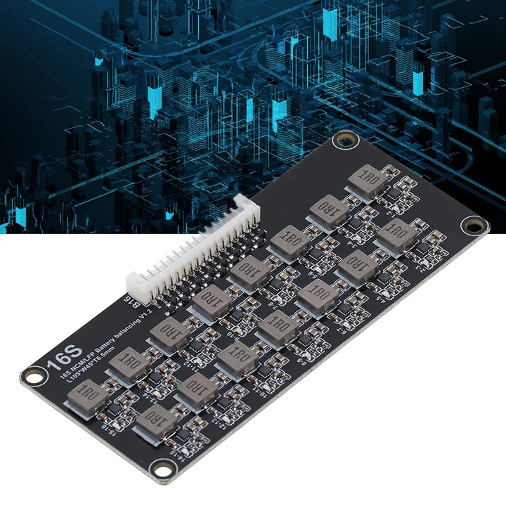 Kadimendium Active Equalizer Balancer 16S Batterie-Equalizer mit Kabel Induktiver Akkupack Balancer