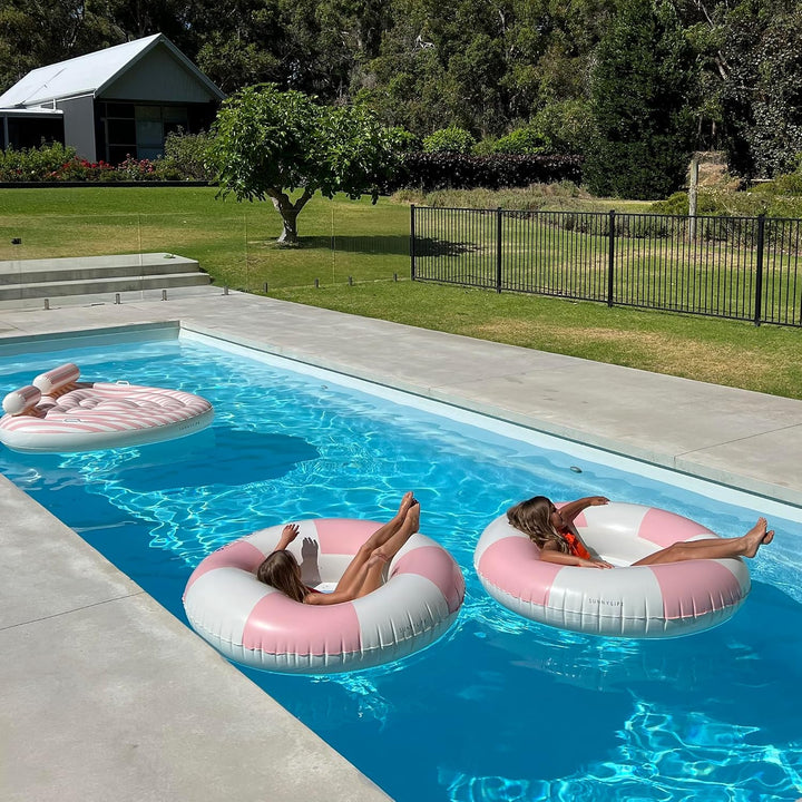 Sunnylife Luxe Tube Pool Ring für Damen, rosa streifen