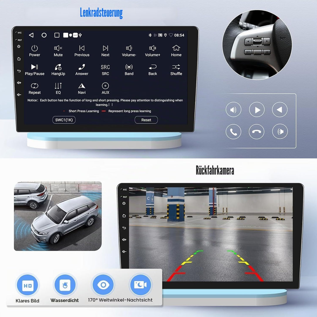 SIXTOP 2G+64G Android 13 Autoradio mit Bluetooth für BMW 1 Series E81 E82 E87 E88 2004-2012 mit Carp
