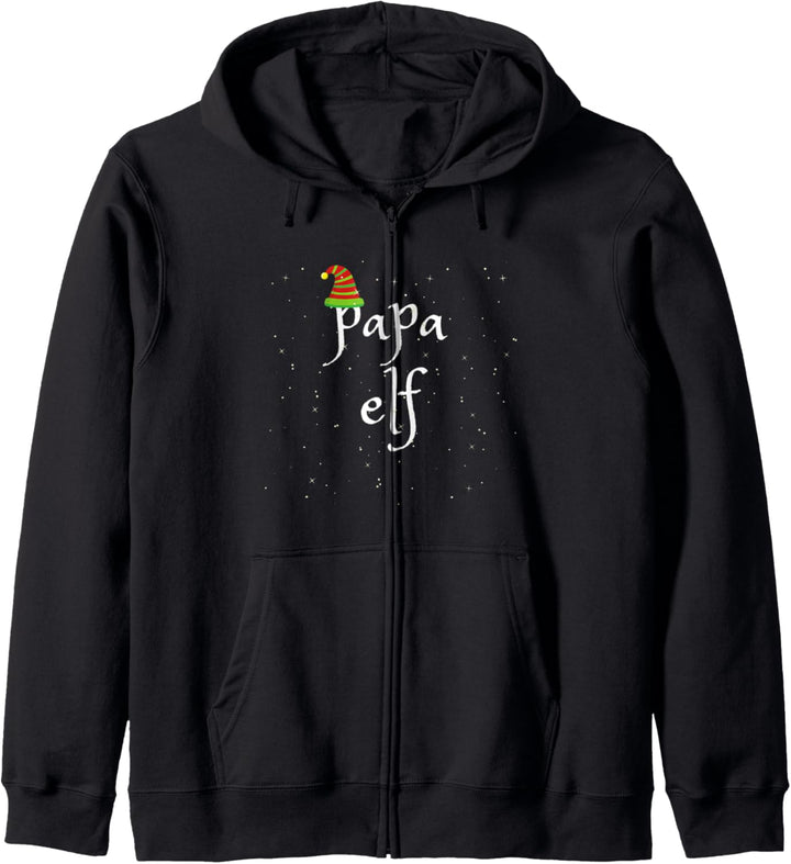 Papa Elf Weihnachtsgeschenke Santa Helper Hat Design Kapuzenjacke