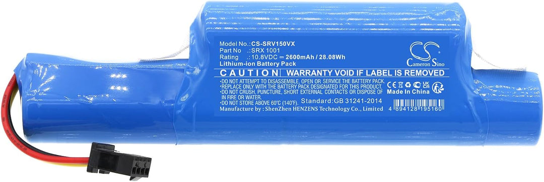 TCTK Akku 2600mAh Kompatibel mit [Medion] Easy Home MD 19098, für [Redmond] RV-R150, RV-R151, VR201